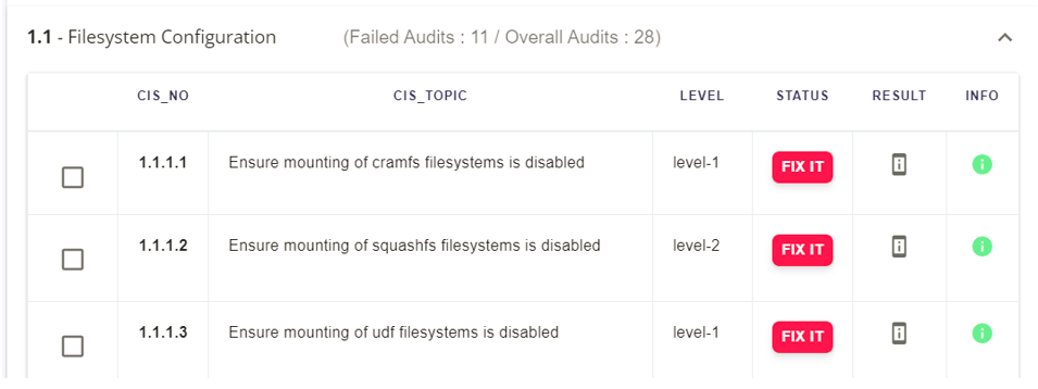 Audit single fix